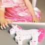 Children's Educational Pink Unicorn Jigsaw Puzzle, thumbnail 1 of 4
