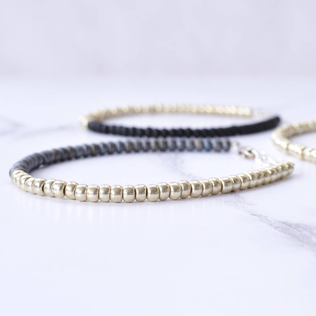 Men's Modern Beaded Bracelet By Peony Love