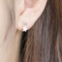 Sterling Silver Tiny Star Dangle Stud Earrings, thumbnail 5 of 5