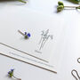 Hand Illustrated ‘Spring Flowers’ Flat Notecard Set, thumbnail 3 of 8