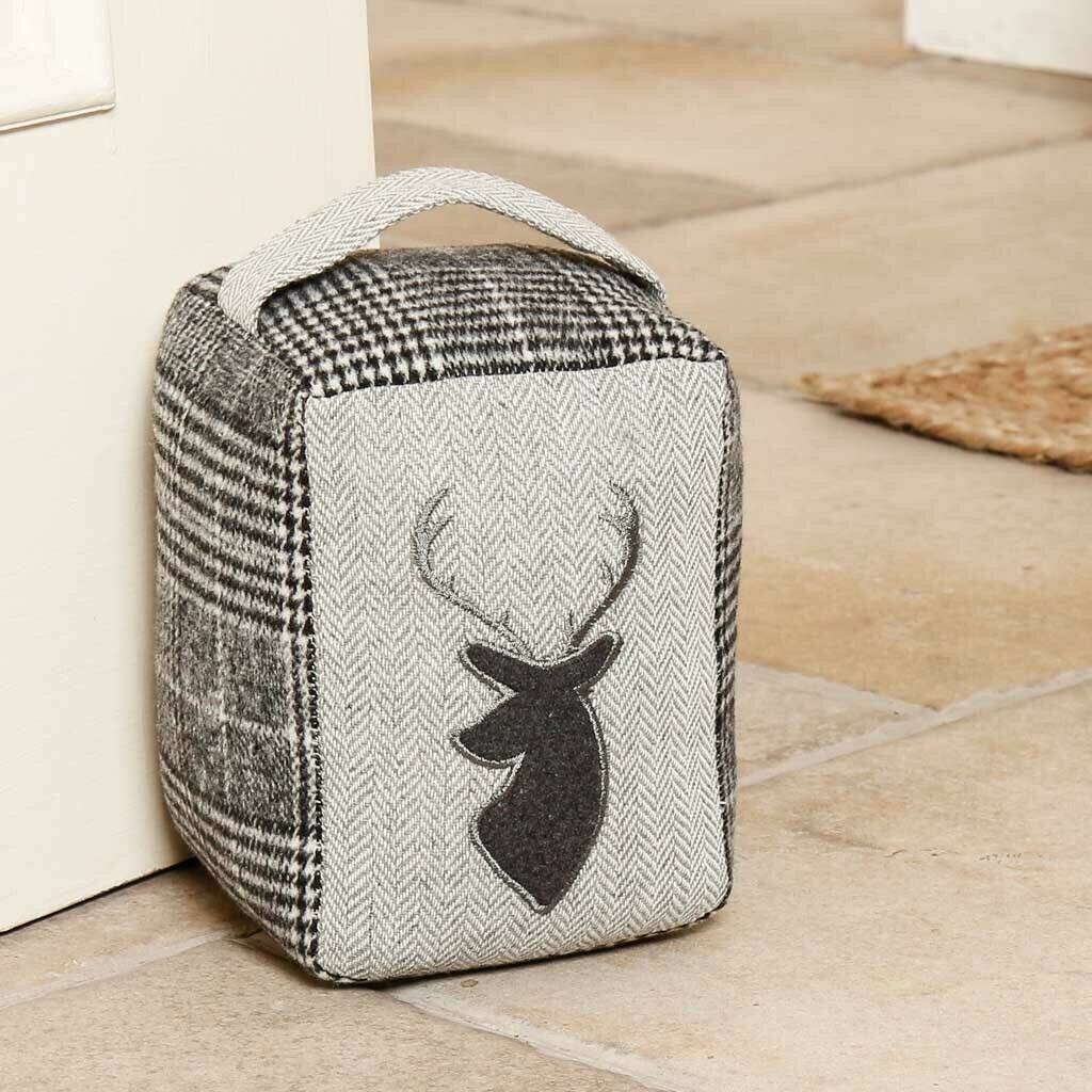 Highland Tweed Stag Door Stop By Dibor