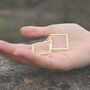 Square Earrings Gold Geometric Jewellery, thumbnail 6 of 6