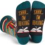 Novelty Fun Socks Size Five To Nine ~ Reading Books, thumbnail 5 of 5