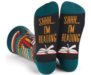Novelty Fun Socks Size Five To Nine ~ Reading Books, 5 of 5