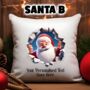 Personalised Christmas Santa Breakout Gift Cushion, thumbnail 3 of 4