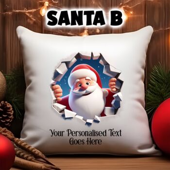 Personalised Christmas Santa Breakout Gift Cushion, 3 of 4