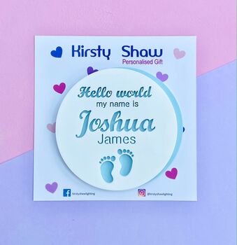 New Baby Arrival Announcement Plaque, Photo Prop, 8 of 12
