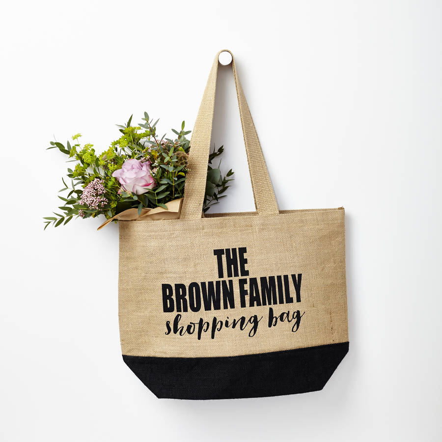 personalised family shopping bag by tillyanna