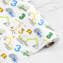 Construction Digger Wrapping Paper With Numbers, thumbnail 5 of 12