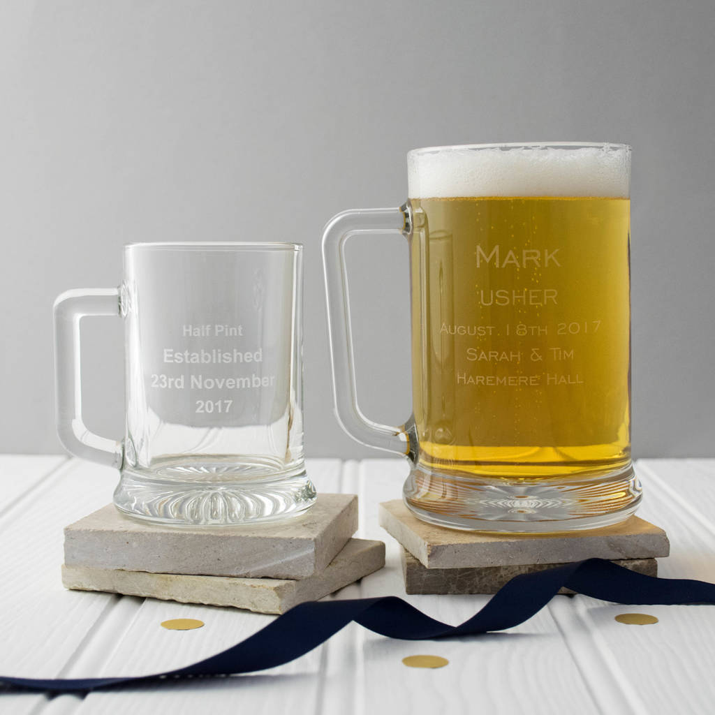 Personalised Engraved Glass Tankard, 1 of 2