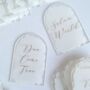 Muslim Baby Milestone Acrylic Plaques White And Gold, thumbnail 5 of 12