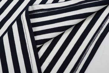 Luca Navy Short Sleeve Stripe T Shirt, 6 of 6