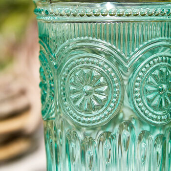 Set Of Four Zamora Turquoise Highball Tumblers, 3 of 7