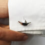1st Anniversary Paper Boat Personalised Cufflinks, thumbnail 4 of 11
