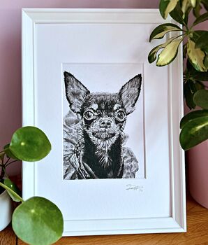 Original Charcoal Pet Head Portrait, 2 of 6