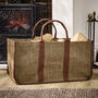 Large Brown Jute Log Bag, thumbnail 1 of 5