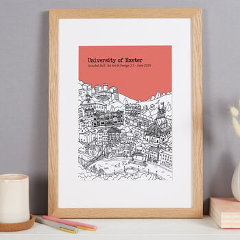 Personalised Exeter Graduation Gift Print, 5 of 9