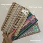 Personalised Chevron Stripe Pouch Wristlet Clutch Bag, thumbnail 3 of 8
