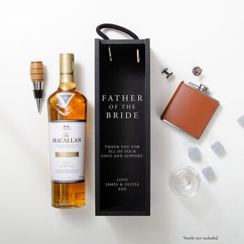 Personalised Father Of The Bride / Groom Bottle Gift Box, 2 of 8