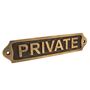 Retro Private Door Sign Solid Brass Antique Style Sign Plaque, thumbnail 4 of 11