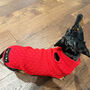 Red Miniature Dachshund Knitted Jumper, thumbnail 6 of 7