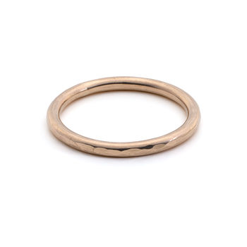 Hammered Solid Gold Halo Ring, 5 of 6
