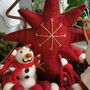 Handmade Felt Crimson Star Christmas Tree Topper, thumbnail 2 of 7