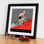 Personalised Cycling Print, Queen Of The Mountains, thumbnail 7 of 8