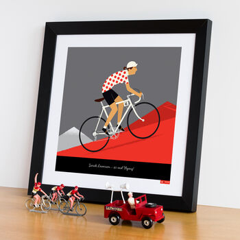Personalised Cycling Print, Queen Of The Mountains, 7 of 8