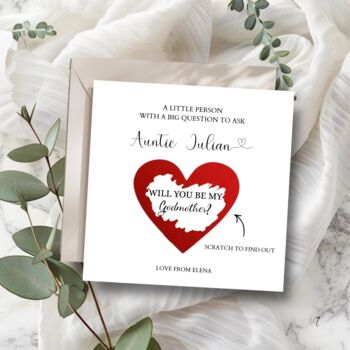 Godmother Proposal Scratch Off Card, Godparents Proposal, Surprise Scratch Reveal, 4 of 5