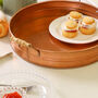 Brushed Copper Circular Serving Tray, thumbnail 4 of 9