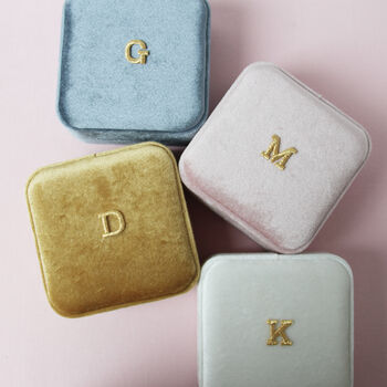 Personalised Velvet Ring And Earring Jewellery Box, 3 of 11