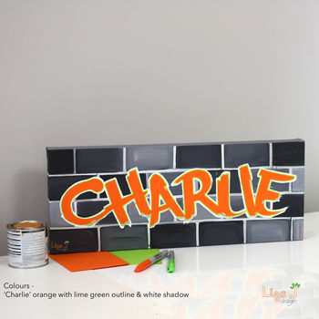 Graffiti Name Canvas, Hand Painted, 11 of 12