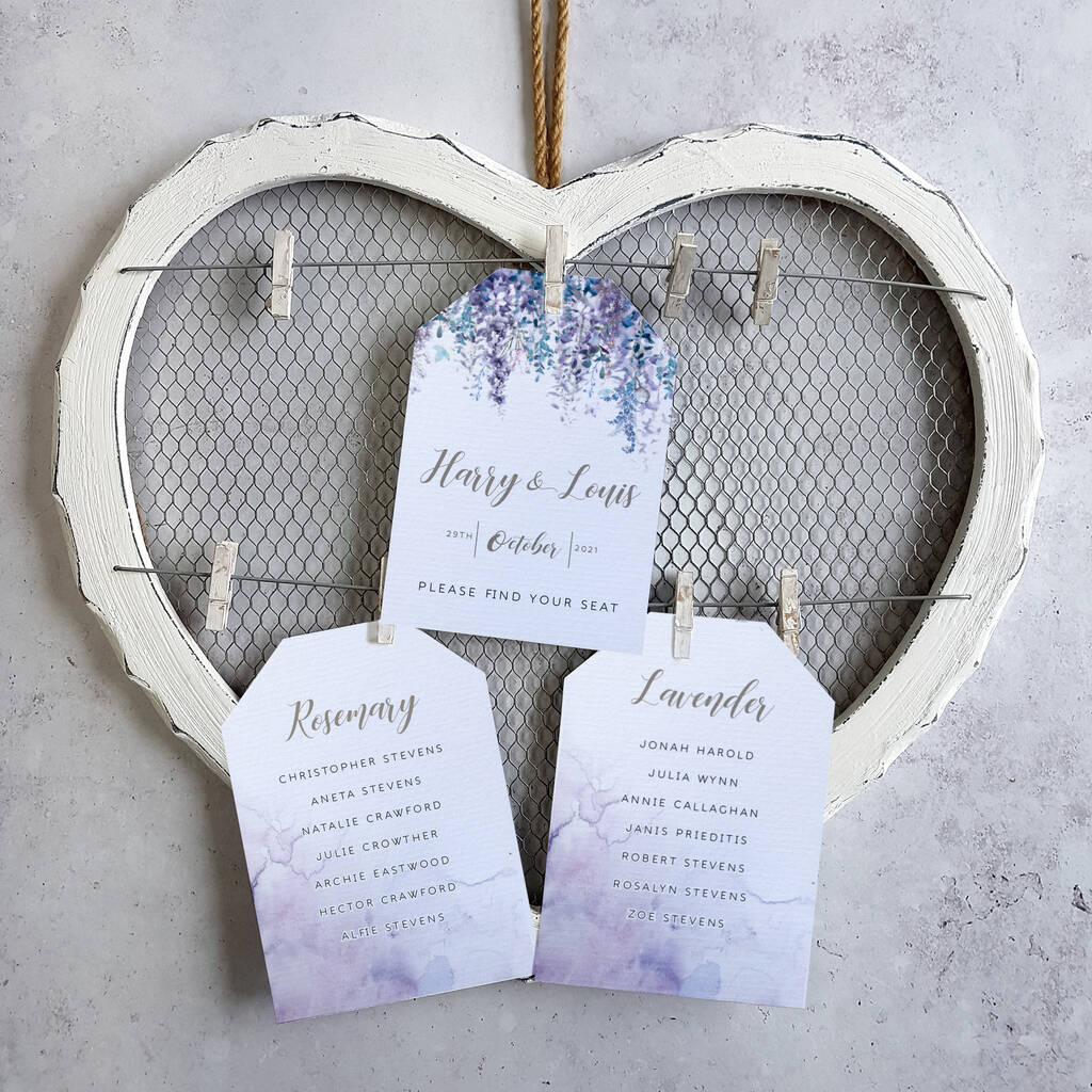'Whimsical Winter' Table Plan Cards