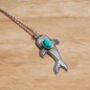 Whale Shark Turquoise Silver Pendant, thumbnail 8 of 9