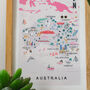 Australia Inky Illustrated Map, thumbnail 3 of 5