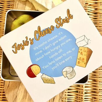 Personalised Cheese Stash Tin, 3 of 3