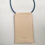 Handmade Leather Phone Carrier With Coloured Strap, thumbnail 7 of 12