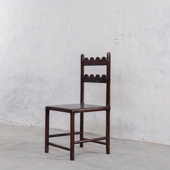 Tarang Dining Chair | Scallop Design Chair | Solid Wood, 2 of 7