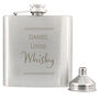 Personalised Classic Engraved Stainless Steel Hip Flask, thumbnail 3 of 8