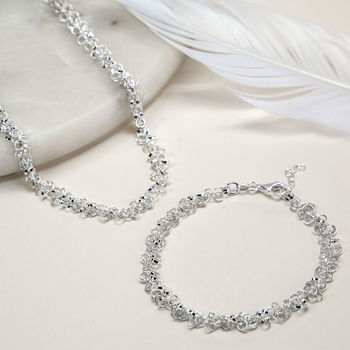 Sterling Silver Velvet Circles Necklace, 4 of 6