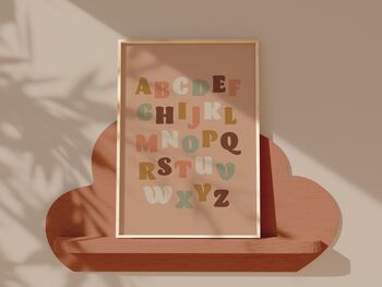 Scandi Abc Alphabet In Neutrals For Nursery, 7 of 8