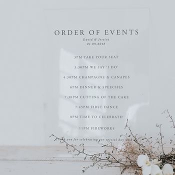 Elegance Order Of The Day Sign, 2 of 3