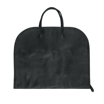 Classic Black Leather Garment Suit Carrier, 6 of 8