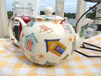 Six Cup Teapot In Beach Hut Design, 7 of 9