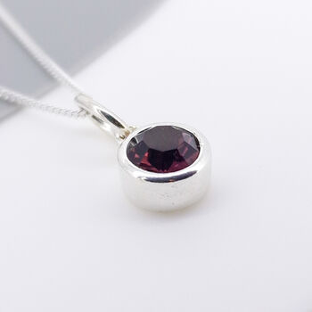 Personalised Sterling Silver February Amethyst Birthstone Necklace, 3 of 12