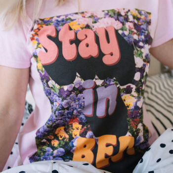 Stay In Bed Women's Slogan T Shirt, 2 of 3