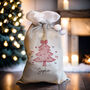 Personalised Pink Christmas Tree Sack, thumbnail 1 of 4