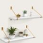Set Of Two White Wall Mounted Shelves With Brackets, thumbnail 5 of 8