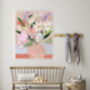 Pastel Pink Flowers Vase Art Print, thumbnail 2 of 3